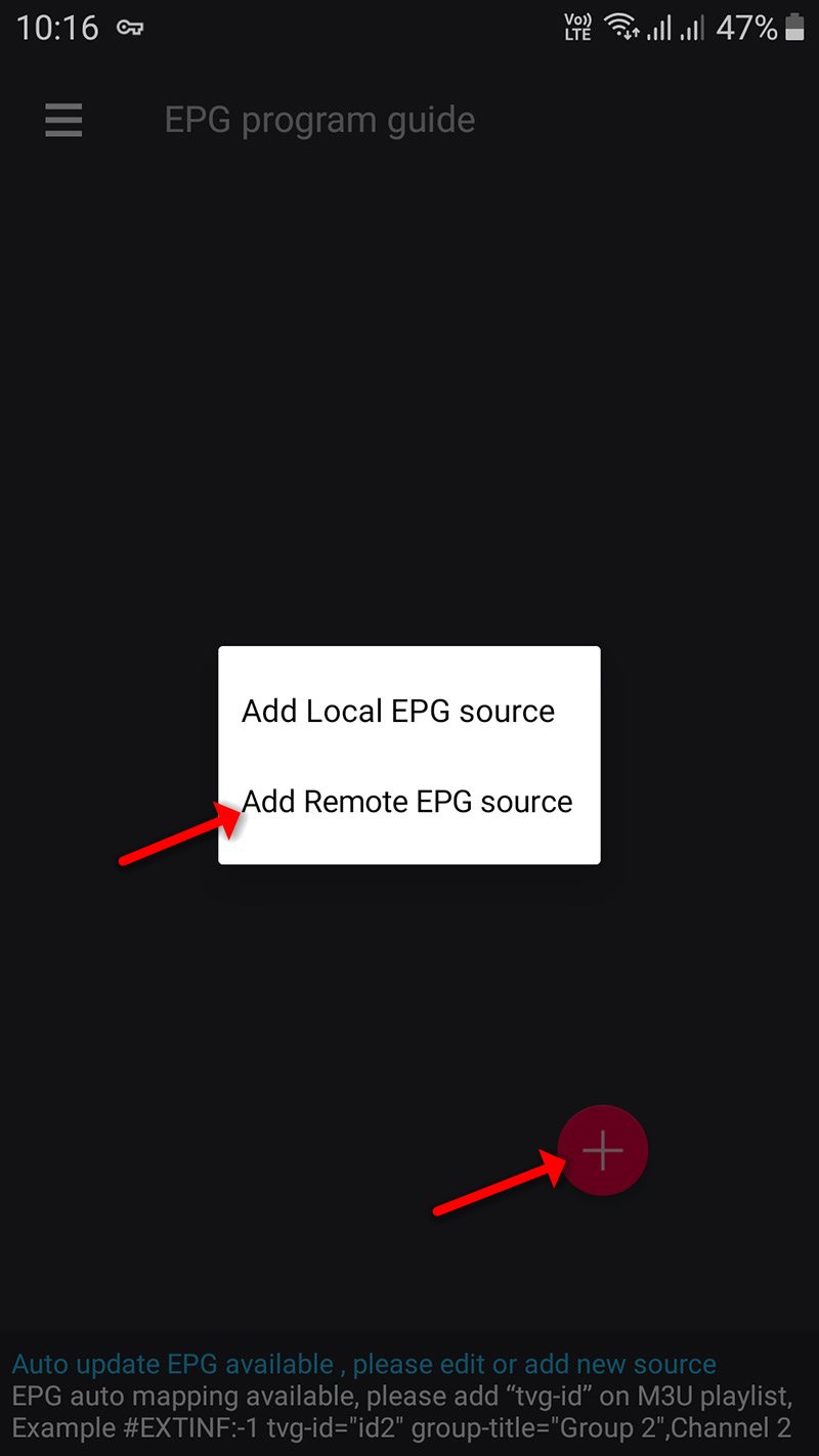 How to add EPG on GSE via Remote Playlist