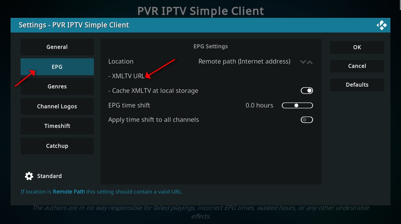 How to add EPG on Kodi